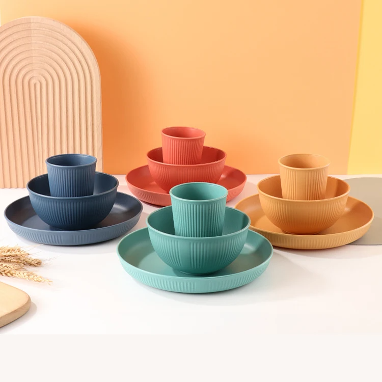 Wheat Straw Dinnerware Set (3)