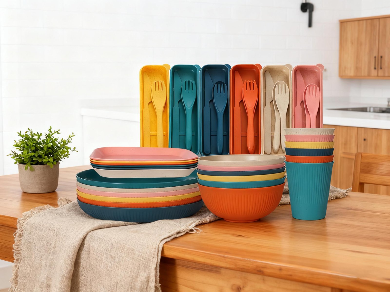 Wheat Straw Dinnerware Set