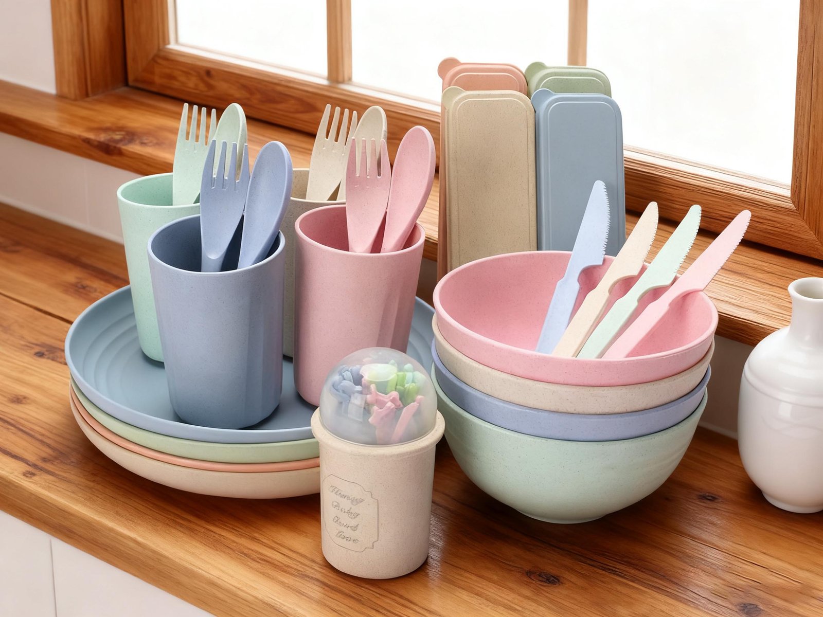 Wheat Straw Dinnerware Set