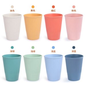 Unbreakable Wheat Straw Cups Low MOQ Dishwasher Safe Bottles