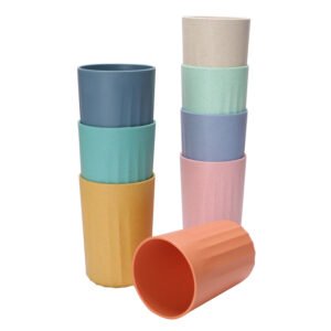 Wholesale Reusable Plastic Wheat Straw Soup Cup Custom Travel Coffee Mug