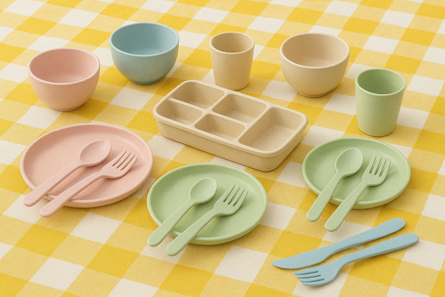 Eco-friendly wheat straw material close-up