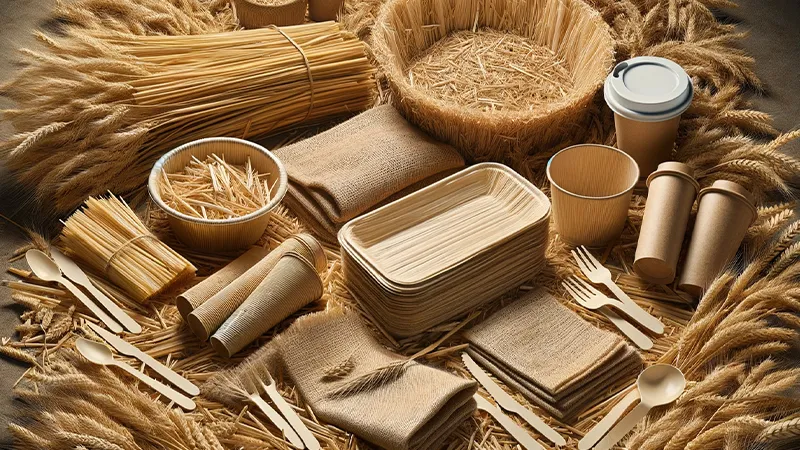 Wheat straw raw material used in wheat straw dinnerware manufacturing