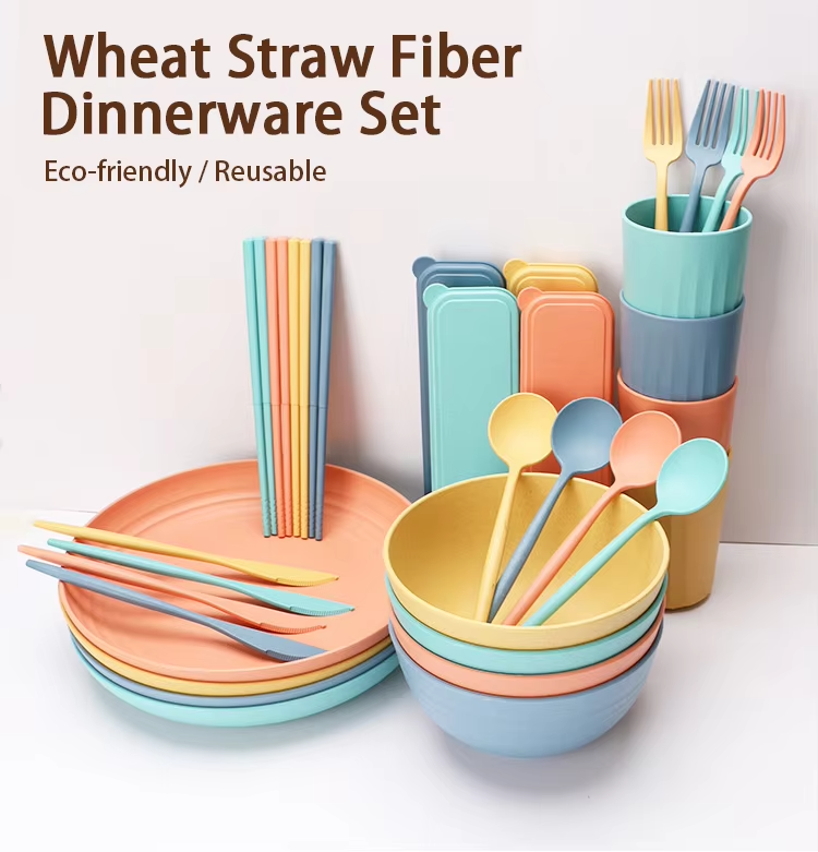 Wheat Straw Dinnerware Set