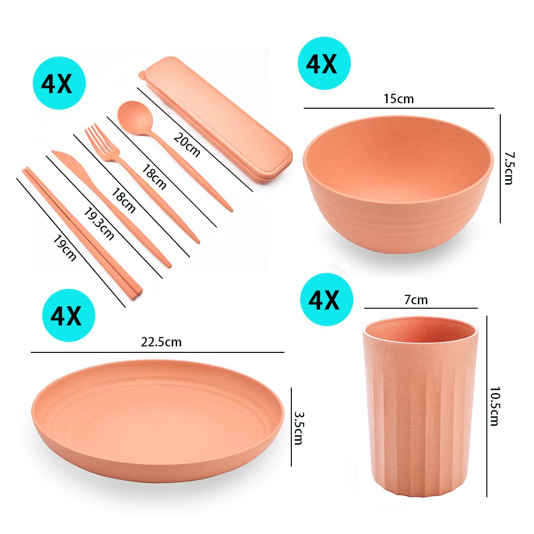 Wheat Straw Dinnerware Set